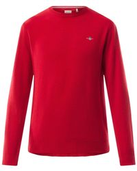 GANT - Men's Crew Neck Superfine Lambswool Sweater - Lyst