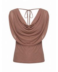 Forever New - Olivia Draped Mesh Cape Blouse - Lyst