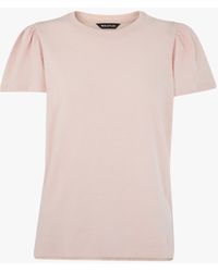 Whistles - Women's Cotton Frill Sleeve T-shirt - Lyst
