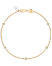 Astrid & Miyu - Women's Stone And Pearl Charm Bracelet - Lyst