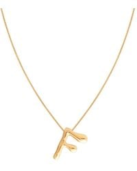Astrid & Miyu - Women's Initial Bold Pendant Necklace - Lyst