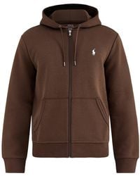 Polo Ralph Lauren - Double Knit Zip Through Hoodie - Lyst