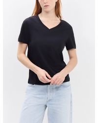 SELECTED - Essential Short Sleeves V-Neck Tee - Lyst