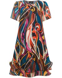 James Lakeland - Abstract Print Wave Hem Dress, Polyester - Lyst
