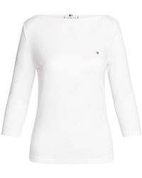 Tommy Hilfiger - Boat Neck Slim T-Shirt Desert Ecru - Lyst