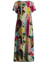 Weekend by Maxmara - Women's Orchis Geometric Print Midi Dress - Lyst