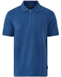 Paul Smith - Textured Zip Knitted Polo - Lyst
