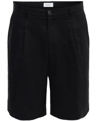 Les Deux - Randall Pleated Twill Suiting Shorts - Lyst