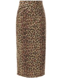 Never Fully Dressed - Women's Leopard Lucia Denim Jaspre Skirt - Lyst