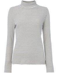 Whistles - Stripe Rib Detail Polo, Cotton - Lyst