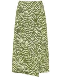 Whistles - Women's Linear Leaf Wrap Midi Skirt - Lyst