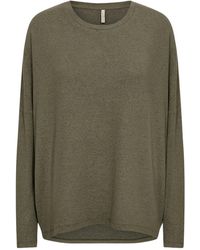 Soya Concept - Biara 1 Crew Neck Jumper Khaki - Lyst