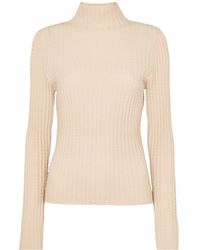 Whistles - Textured Detail High Neck Knit - Lyst