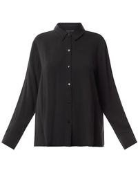 Eileen Fisher - Women's Silk Georgette Crepe Classic Collar Shirt - Lyst