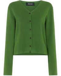 Whistles - V Neck Button Front Cardigan - Lyst