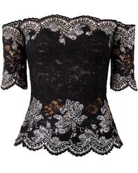 Rabanne - Off Shoulder Dropped Lace Top - Lyst