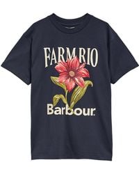 Barbour - X Farm Rio Wild Flower Graphic T-Shirt - Lyst
