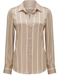 Forever New - Women's Harvey Notched Neck Satin Shirt - Lyst