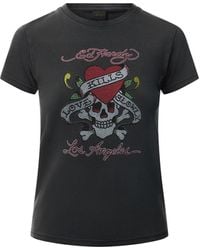 Ed Hardy - Love Kills Slowly Diamante Baby T-Shirt - Lyst