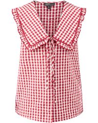 Nobody's Child - Blair Ruffle Collar Button Through Top - Lyst