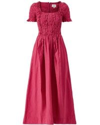 Damson Madder - Raphaela Ruffle Midi Dress Business - Lyst