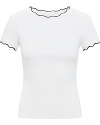 Forever New - Rebecca Scallop Trim T-Shirt - Lyst