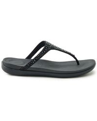 Fitflop - Solay Mixed-Crystal Toe-Post Sandals - Lyst