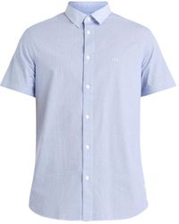 Armani Exchange - Men's Check Short Sleeve Shirt - Lyst