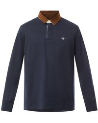 GANT - Men's Cord Collar Heavy Rugby Top - Lyst