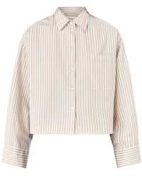 SELECTED - Astha Cropped Boxy Shirt Cream - Lyst