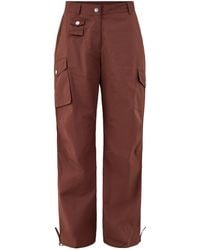 Ganni - Stretch Pocket Cargo Trousers - Lyst
