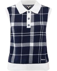 Barbour - Allerdale Knitted Vest Checked Print, Cotton - Lyst
