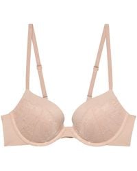 Calvin Klein - Perfectly Fit Lace Push Up Plunge Bra - Lyst