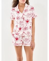 Chelsea Peers - Valentine's Cupid Print Short Pyjama Set - Lyst