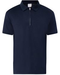 SELECTED - Fave Zip Short Sleeves Polo T-Shirt - Lyst