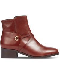 LK Bennett - Alba Tan Strap Detail Ankle Boots - Lyst