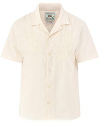Levi's - Sunset Camp Short Sleeve Embroidered Shirt Cream - Lyst