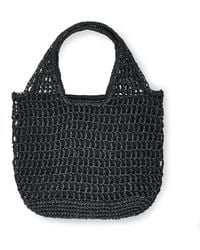 Pieces - Kamille Straw Shopper Tote Bag - Lyst