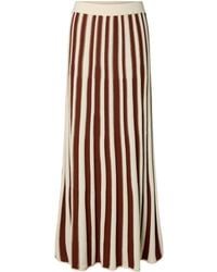 SELECTED - Lina High Waisted Knit Maxi Skirt Multi - Lyst
