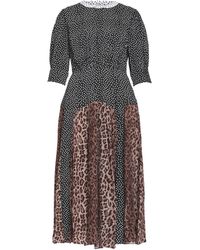 RIXO London - Women's Meg Dress Leopard Polka Dot - Lyst