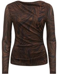 Forever New - Women's Zali Ruched Mesh Long Sleeves Top - Lyst