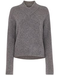 Whistles - Women's V Neck Wool Mix Knit - Lyst