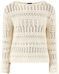 Nobody's Child - Pointelle Slash Neck Jumper - Lyst
