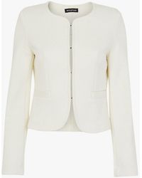 Whistles - Women's Collarless Jersey Jacket - Lyst