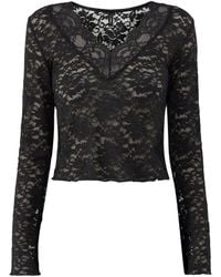 ONLY - Nikka Long Sleeve Lace Top – - Lyst
