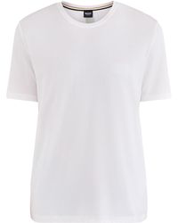BOSS - Embroidered Logo Short Sleeve Stretch T Shirt - Lyst