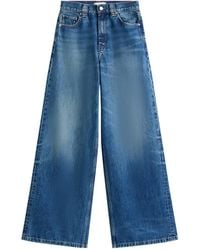 Tommy Hilfiger - High Rise Wide Leg Jeans Mid Denim - Lyst