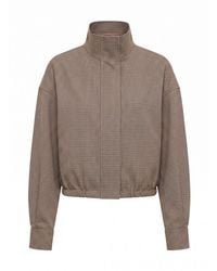 Forever New - Hazel Petite Funnel Neck Check Jacket - Lyst