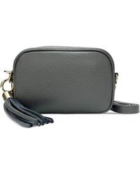 Apatchy London - Women's The Mini Tassel Dark Leather Phone Bag - Lyst