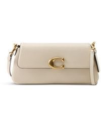 COACH - Jet Refined Calf Shoulder Bag Chalk - Lyst